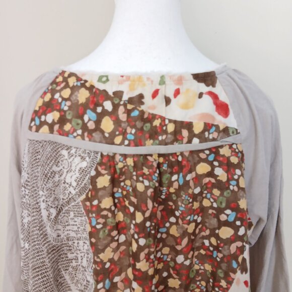 Super Hakka Feuille Japanese Brand Patchwork Dress Size 12 - Picture 6 of 8